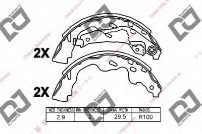 DJ PARTS bs1369 -  Комплект тормозных колодок